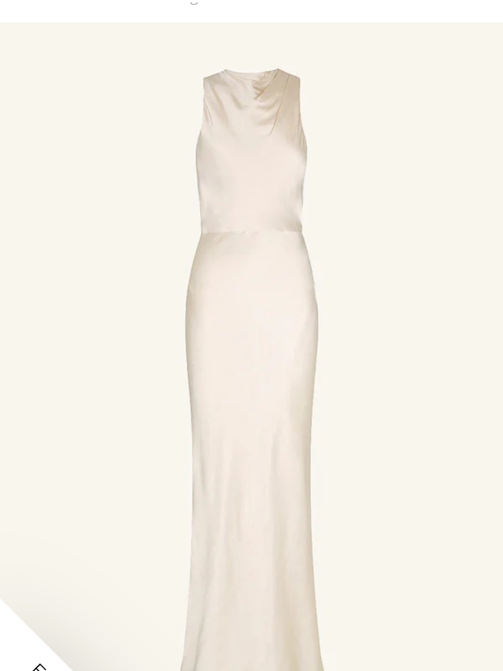 Shona Joy Cream La Lune Slip Dress